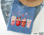 Comfort Colors® Valentine Coffee Shirt - Cute Latte & Iced Coffee Tee - vl40
