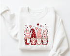 Valentine's Day Gnome Sweatshirt - Cute "LOVE" Gnomes Crewneck - VL42