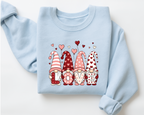Valentine's Day Gnome Sweatshirt - Cute "LOVE" Gnomes Crewneck - VL42