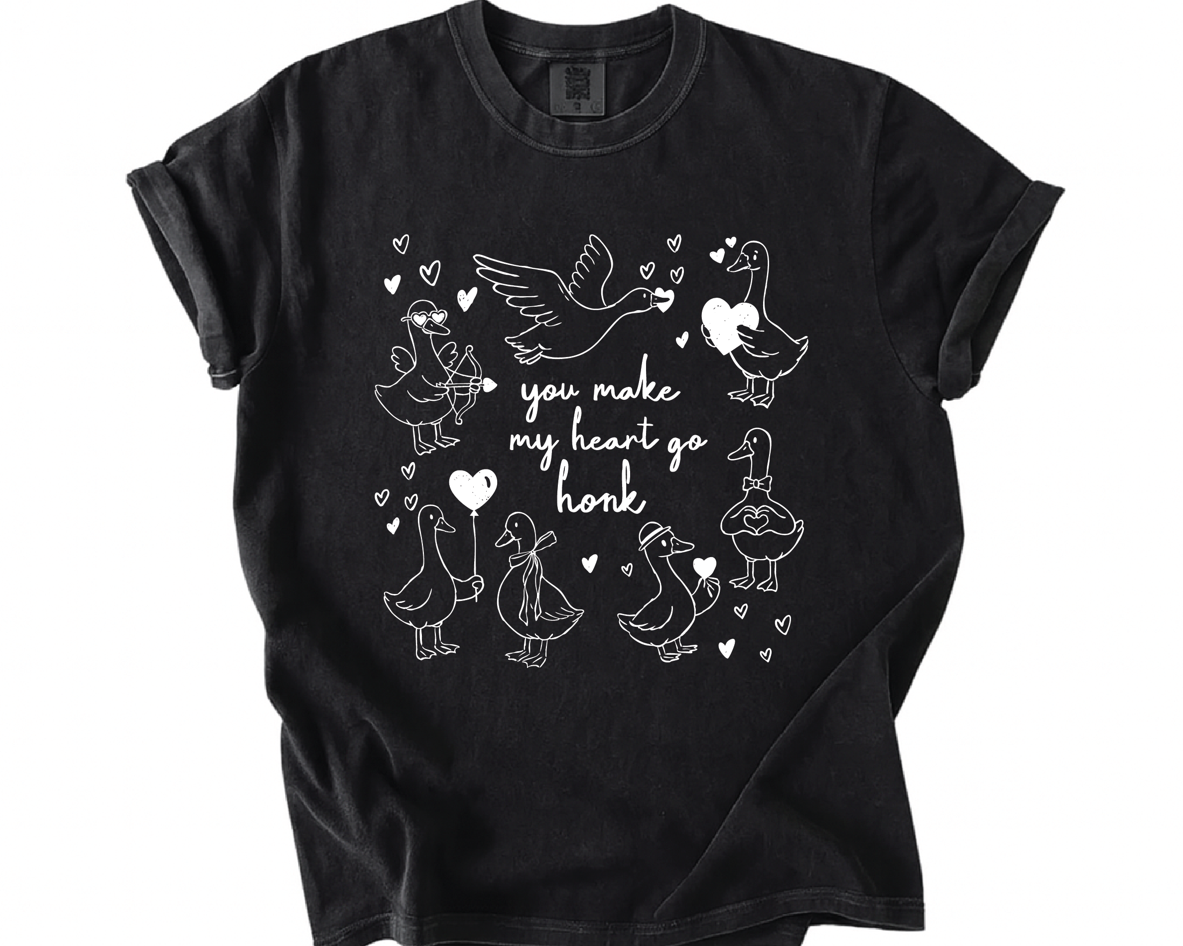 Comfort Colors® Goose Shirt - "You Make My Heart Go Honk" Funny Valentine -VL26