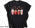 Comfort Colors® Valentine Coffee Shirt - Cute Latte & Iced Coffee Tee - vl40