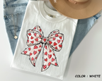 Comfort Colors® Coquette Sketch Bow Shirt - Hand-Drawn Heart Ribbon Tee - vl36
