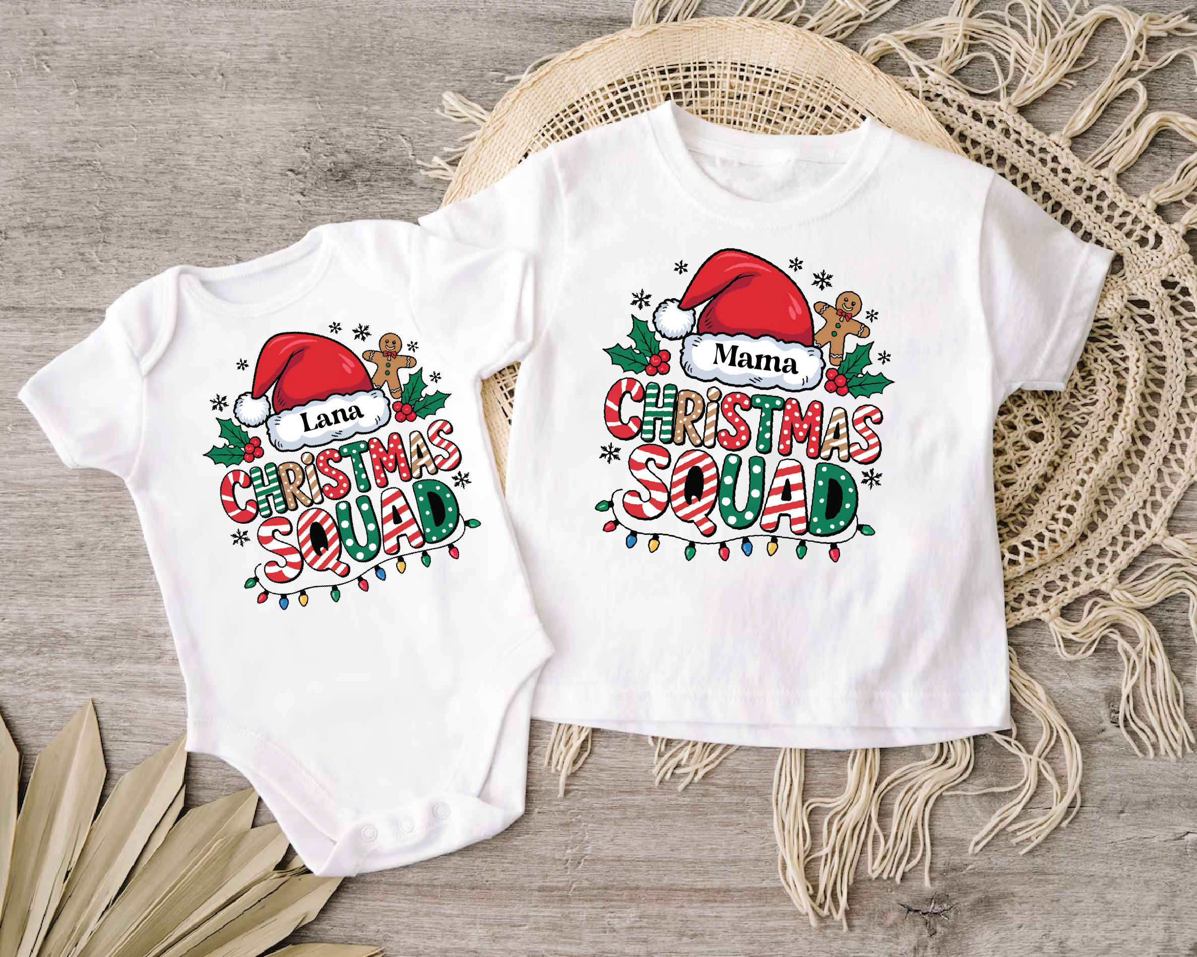 Christmas Squad T-Shirt – Matching Family Christmas Shirts, Personalized Holiday Tee