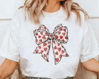 Comfort Colors® Coquette Sketch Bow Shirt - Hand-Drawn Heart Ribbon Tee - vl36