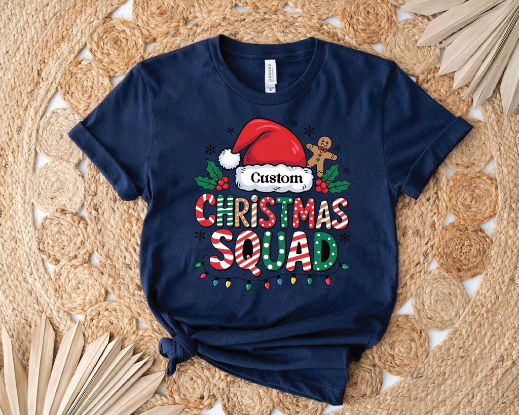 Christmas Squad T-Shirt – Matching Family Christmas Shirts, Personalized Holiday Tee