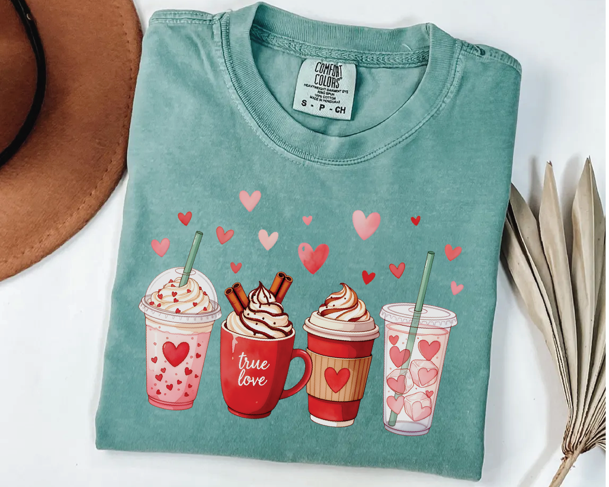 Comfort Colors® Valentine Coffee Shirt - Cute Latte & Iced Coffee Tee - vl40