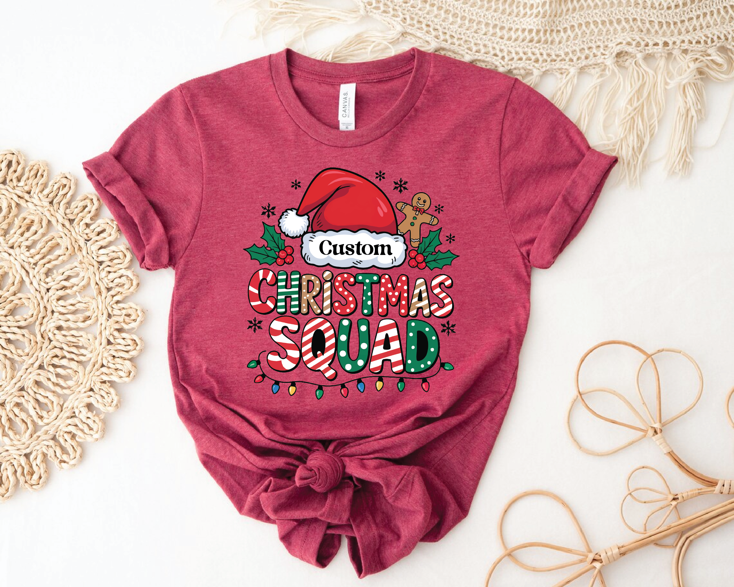 Christmas Squad T-Shirt – Matching Family Christmas Shirts, Personalized Holiday Tee