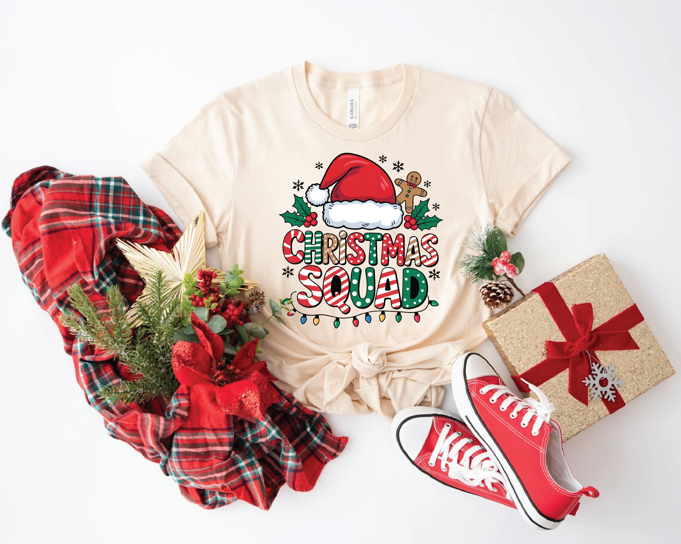 Christmas Squad T-Shirt – Matching Family Christmas Shirts, Personalized Holiday Tee