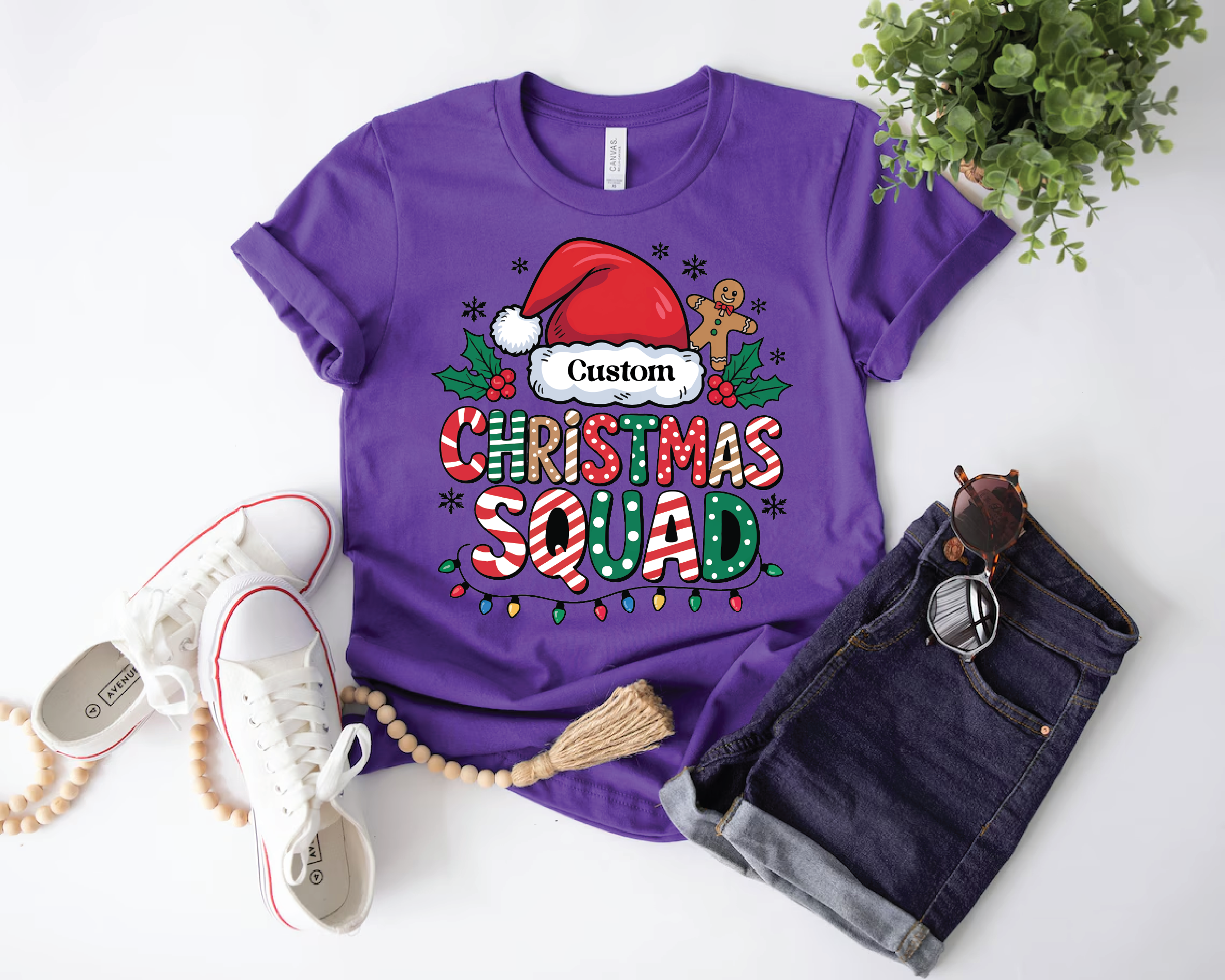 Christmas Squad T-Shirt – Matching Family Christmas Shirts, Personalized Holiday Tee