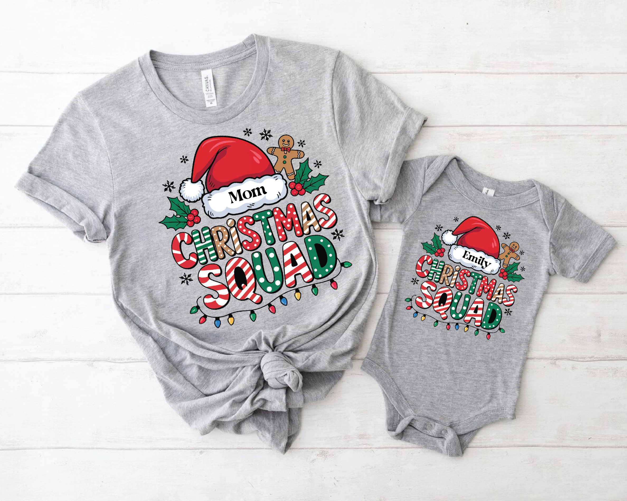 Christmas Squad T-Shirt – Matching Family Christmas Shirts, Personalized Holiday Tee