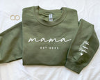 Custom Mama est. year Puff Print Shirt