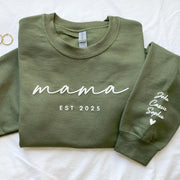 Custom Mama est. year Puff Print Shirt