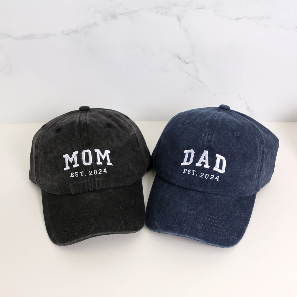 Custom embroidered baseball hat with personalized text or EST. year – adjustable vintage style”