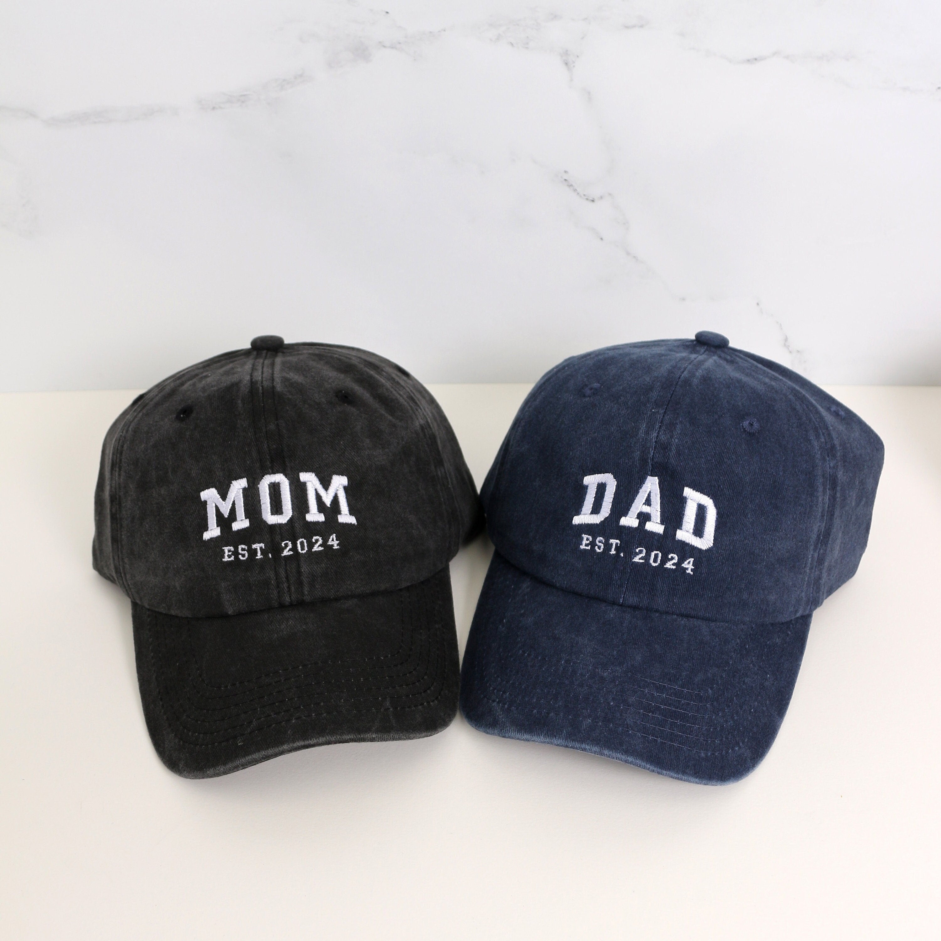 Custom embroidered baseball hat with personalized text or EST. year – adjustable vintage style”
