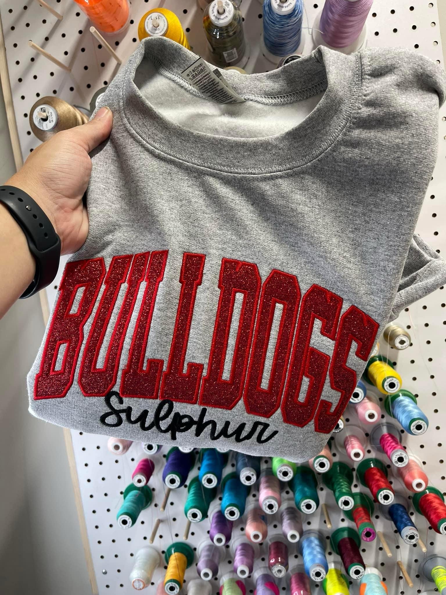 Custom Embroidery Glitter School Spirit Shỉrt
