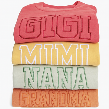 Custom Embroidered Comfort Colors® T-Shirt - Personalized Varsity Name