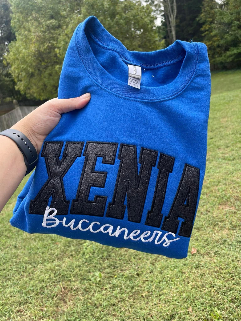 Custom Embroidery Glitter School Spirit Shỉrt