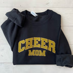 Cheer Mom Glitter Embroidery Shirt