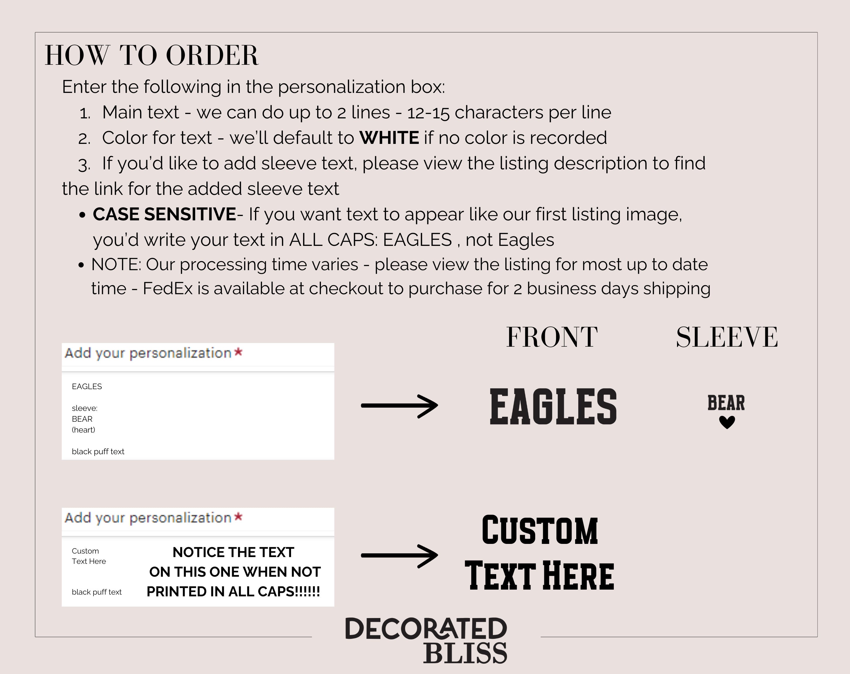 Custom Puff Print Team Name Sweatshirt