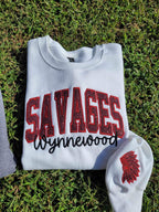 Custom Embroidery Glitter School Spirit Shỉrt