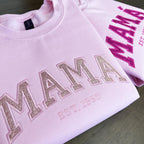 Custom Mom or Grandma Glitter Embroidery Shirt