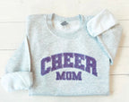 Cheer Mom Glitter Embroidery Shirt