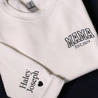 Custom Mama and Dad Est. Year Embroidery Shirt