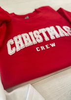 Christmas Puff Crew Sweatshirt – Classic Holiday Family Matching Crewneck, Varsity Letter Christmas Shirt