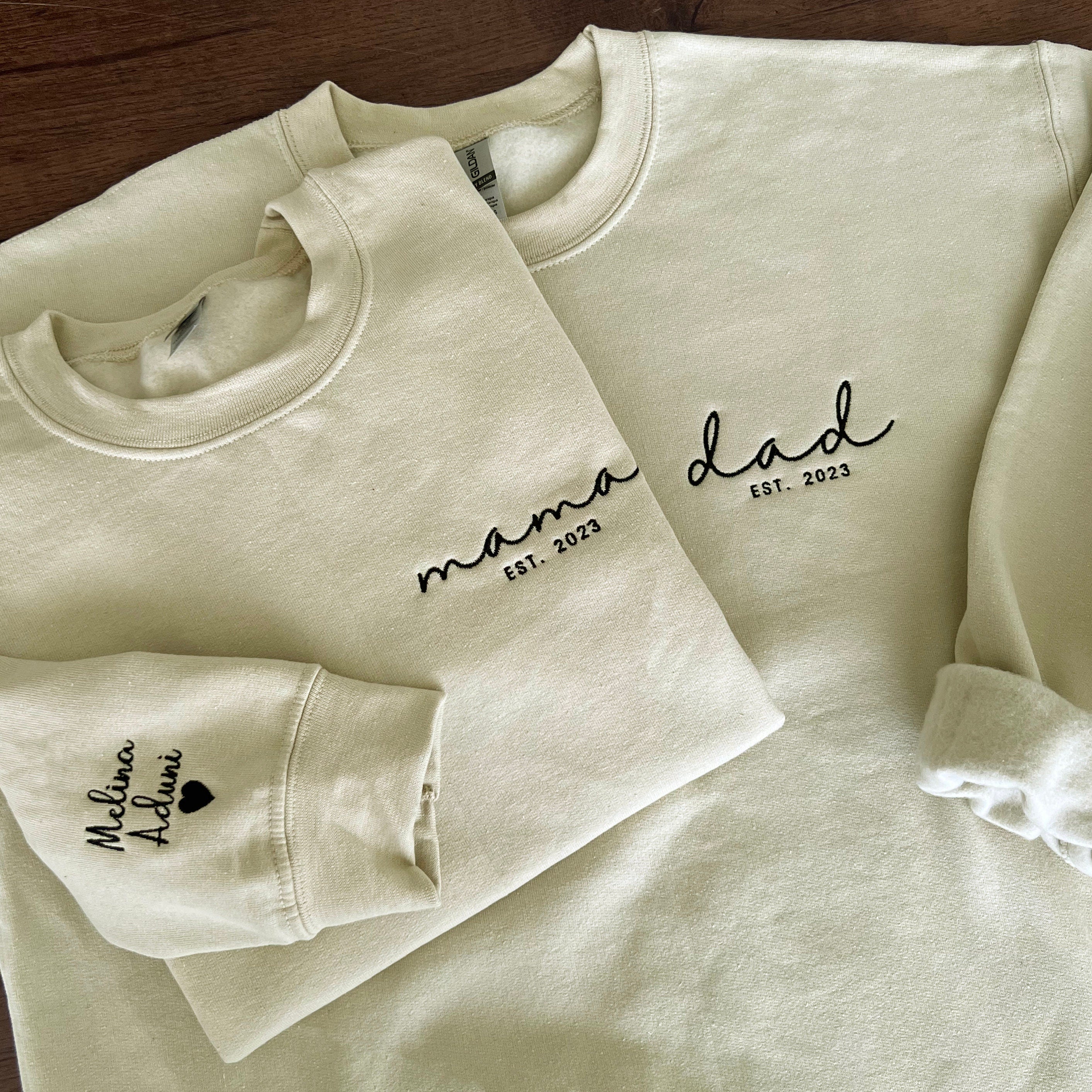 Mama and Dad Embroidery Shirt