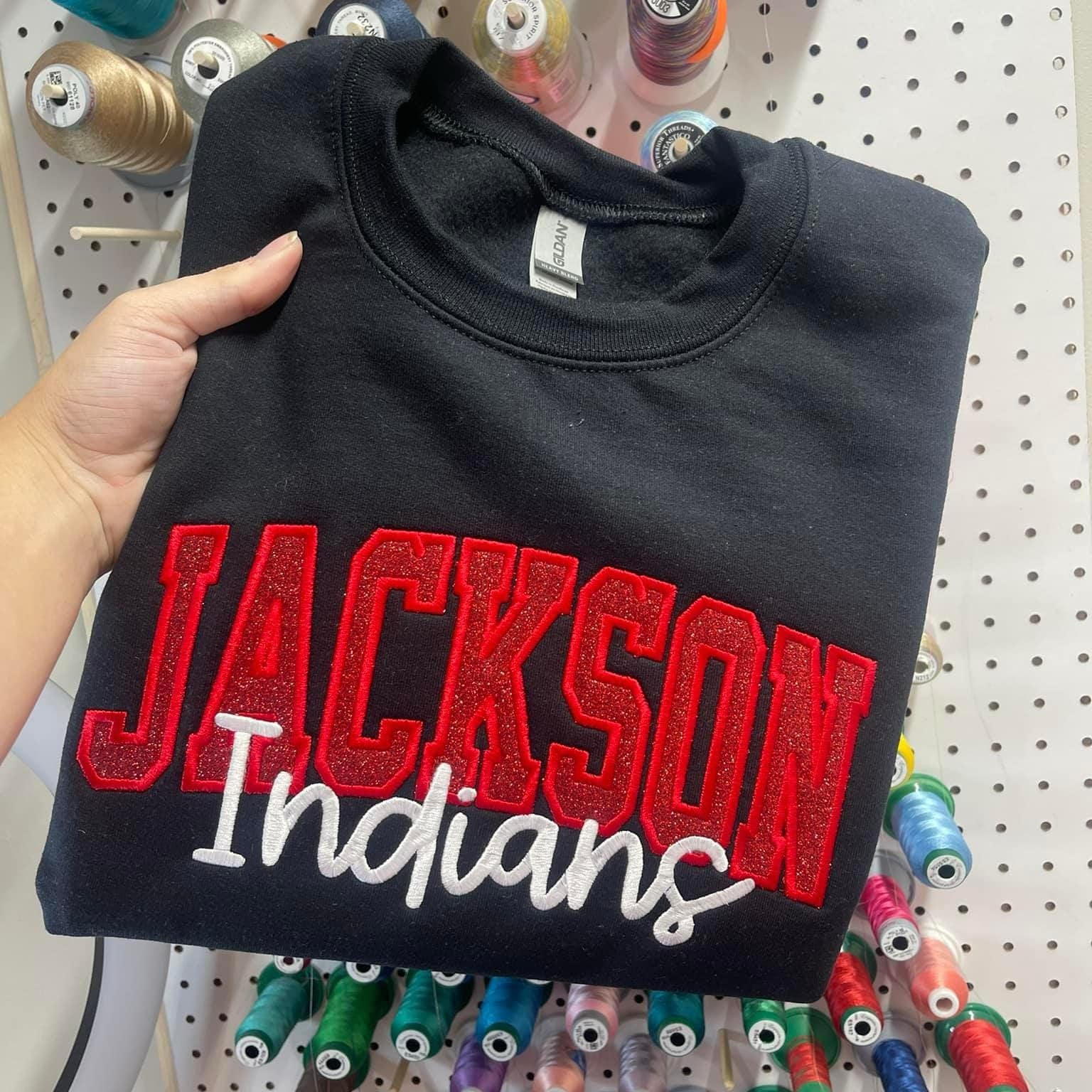 Custom Embroidery Glitter School Spirit Shỉrt