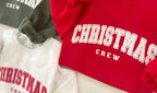 Christmas Puff Crew Sweatshirt – Classic Holiday Family Matching Crewneck, Varsity Letter Christmas Shirt
