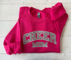 Cheer Mom Glitter Embroidery Shirt