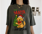 Dear Santa I Can Explain Dog Christmas Shirt – Funny Pet Holiday Tee, Cute Puppy Santa T-Shirt Gift