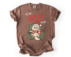 I'll Be Jolly Later Cat Christmas Shirt – Funny Grumpy Cat Holiday Tee, Cute Lazy Cat Santa T-Shirt Gift