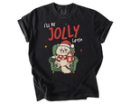 I'll Be Jolly Later Cat Christmas Shirt – Funny Grumpy Cat Holiday Tee, Cute Lazy Cat Santa T-Shirt Gift