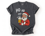 Ho Ho Hold My Beer Santa Shirt – Funny Christmas Beer T-Shirt, Santa Drinking Tee for Men, Holiday Party Gift