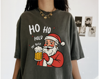 Ho Ho Hold My Beer Santa Shirt – Funny Christmas Beer T-Shirt, Santa Drinking Tee for Men, Holiday Party Gift