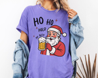 Ho Ho Hold My Beer Santa Shirt – Funny Christmas Beer T-Shirt, Santa Drinking Tee for Men, Holiday Party Gift