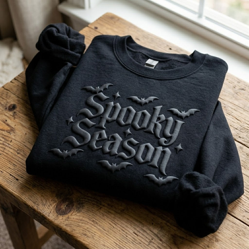 Spooky Season Puff Print Sweatshirt