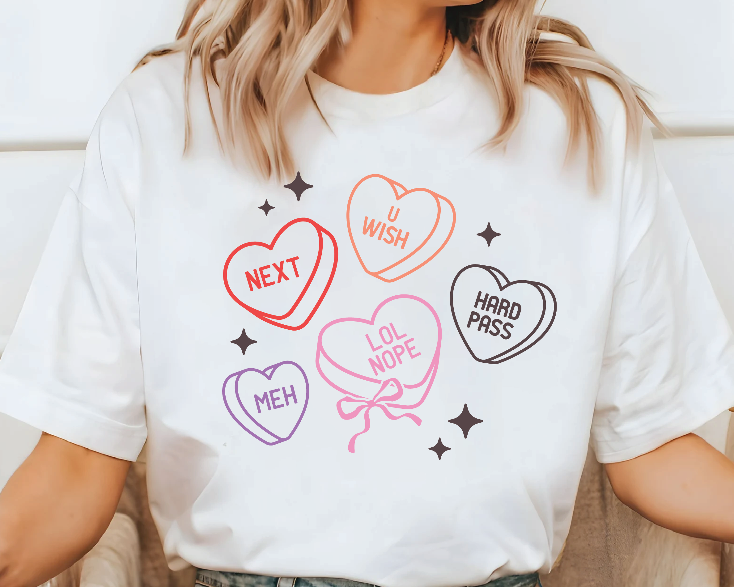 Comfort Colors® Anti-Valentine Shirt - Funny Sarcastic Conversation Hearts - vl31