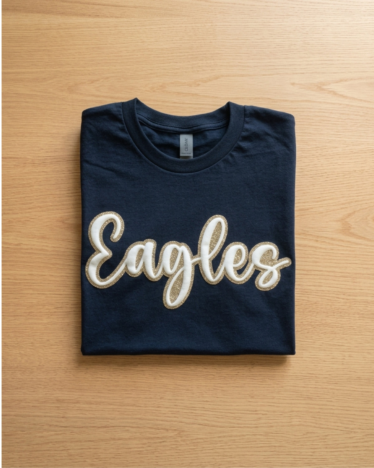 Custom Puff & Glitter Team Name Sweatshirt | Personalized Mascot Spirit Wear