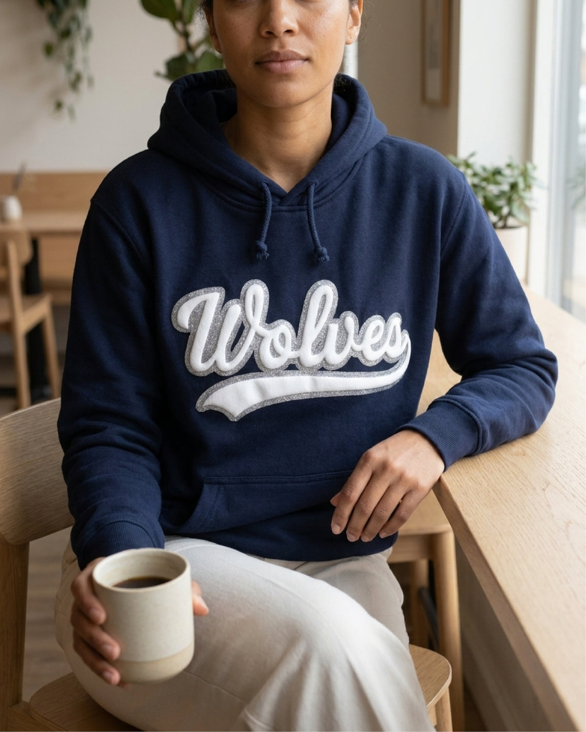 Custom Puff & Glitter Team Name Sweatshirt | Personalized Mascot Spirit Wear