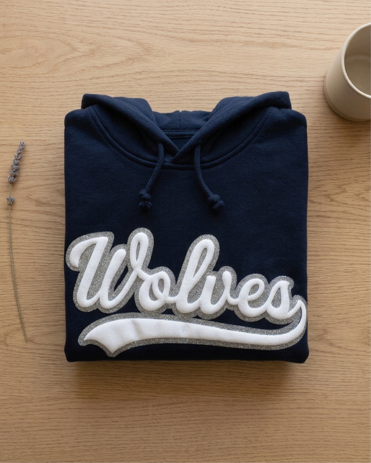 Custom Puff & Glitter Team Name Sweatshirt | Personalized Mascot Spirit Wear