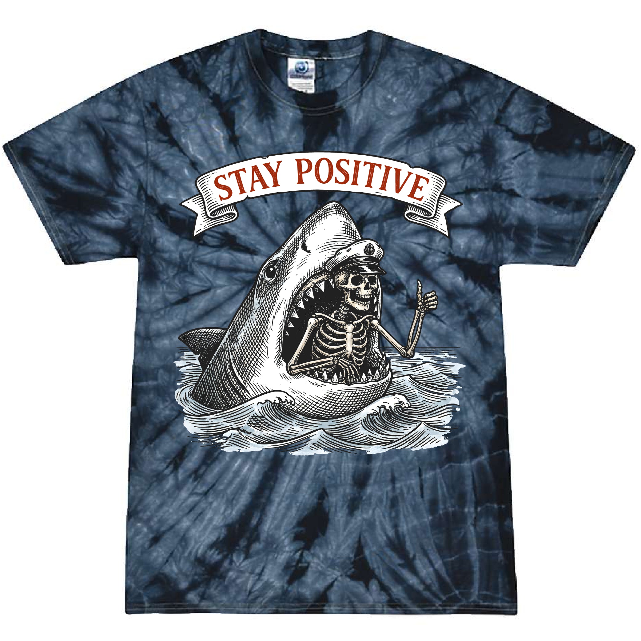 Stay Positive Tiedye Tshirt