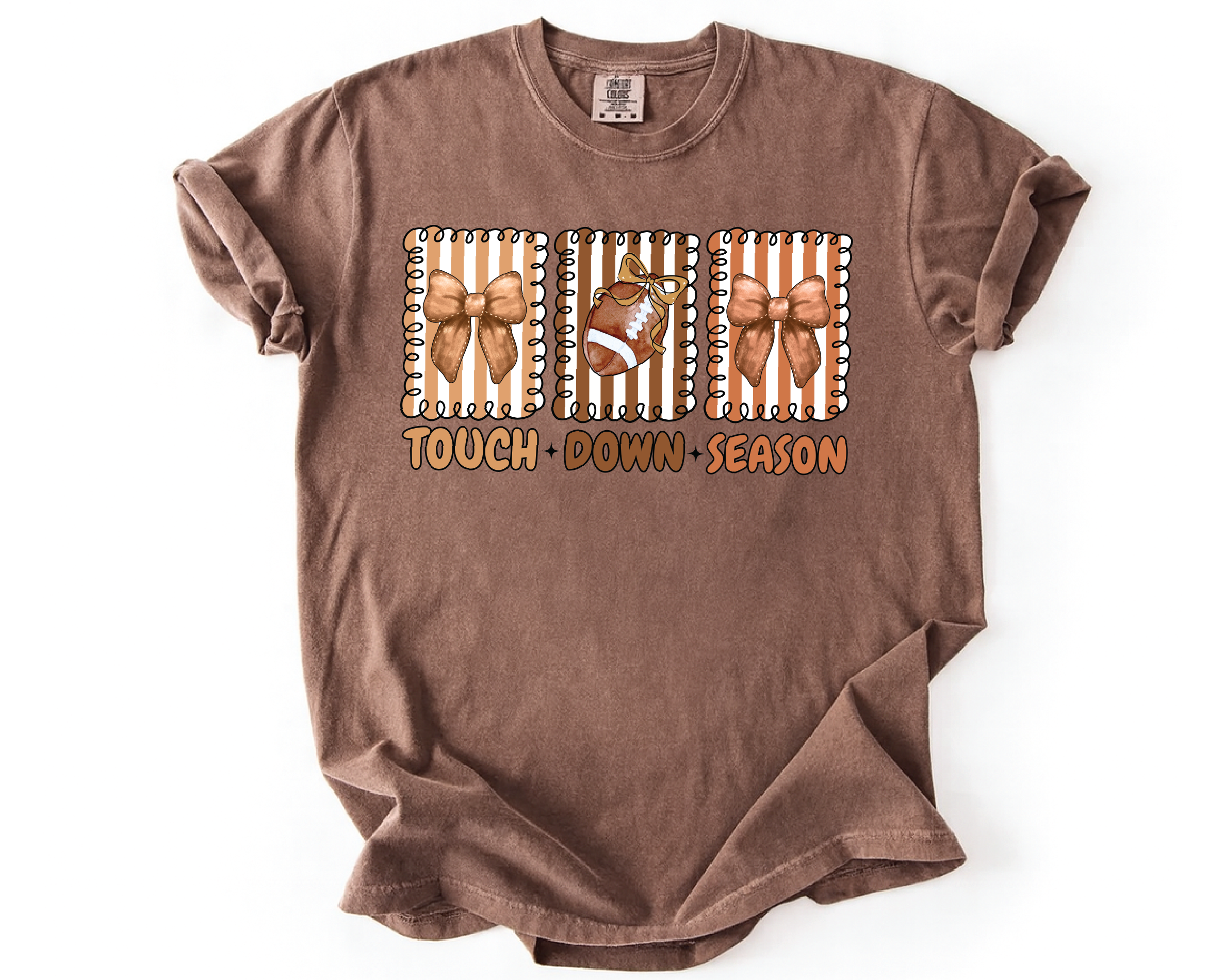 Touchdown Season Shirt – Cute Football Mom Tee with Bows