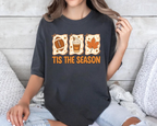 Tis The Season Shirt – Cute Fall Football Pumpkin Spice Latte Leaf Tee