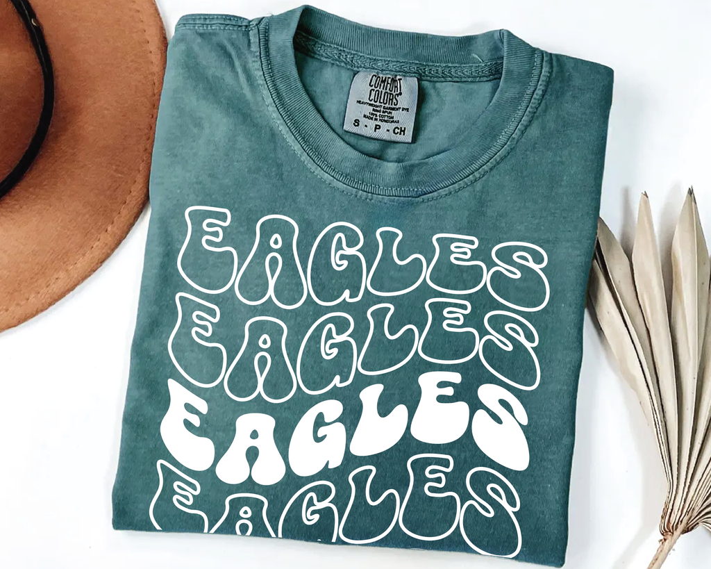 Mascot Spirit Shirt – Retro Wavy Text School Pride Tee