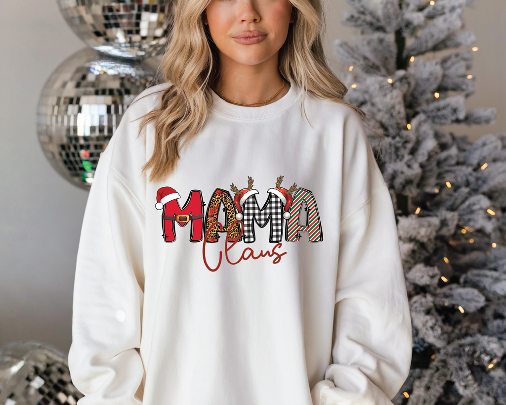 Daddy Claus Mama Claus Mini Claus Sweatshirt – Matching Family Christmas Crewneck, Funny Holiday Family Outfit