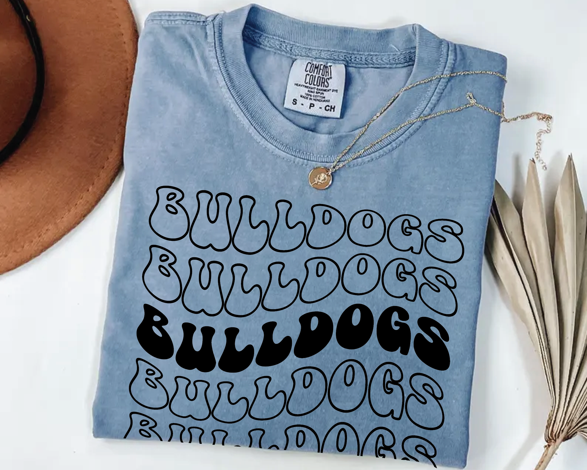 Mascot Spirit Shirt – Retro Wavy Text School Pride Tee