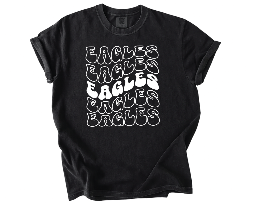 Mascot Spirit Shirt – Retro Wavy Text School Pride Tee